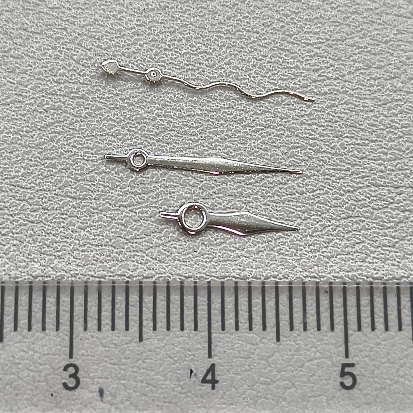 2 Sets No Lume Wave Shape Second Hand Watch Hands for NH35/NH36/4R/7S Movement