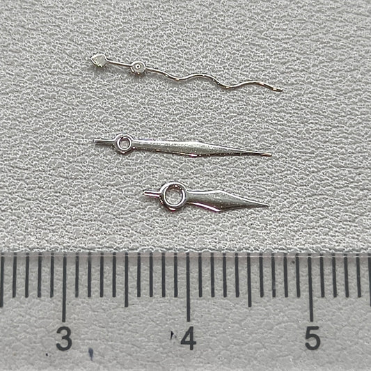 2 Sets No Lume Wave Shape Second Hand Watch Hands for NH35/NH36/4R/7S Movement