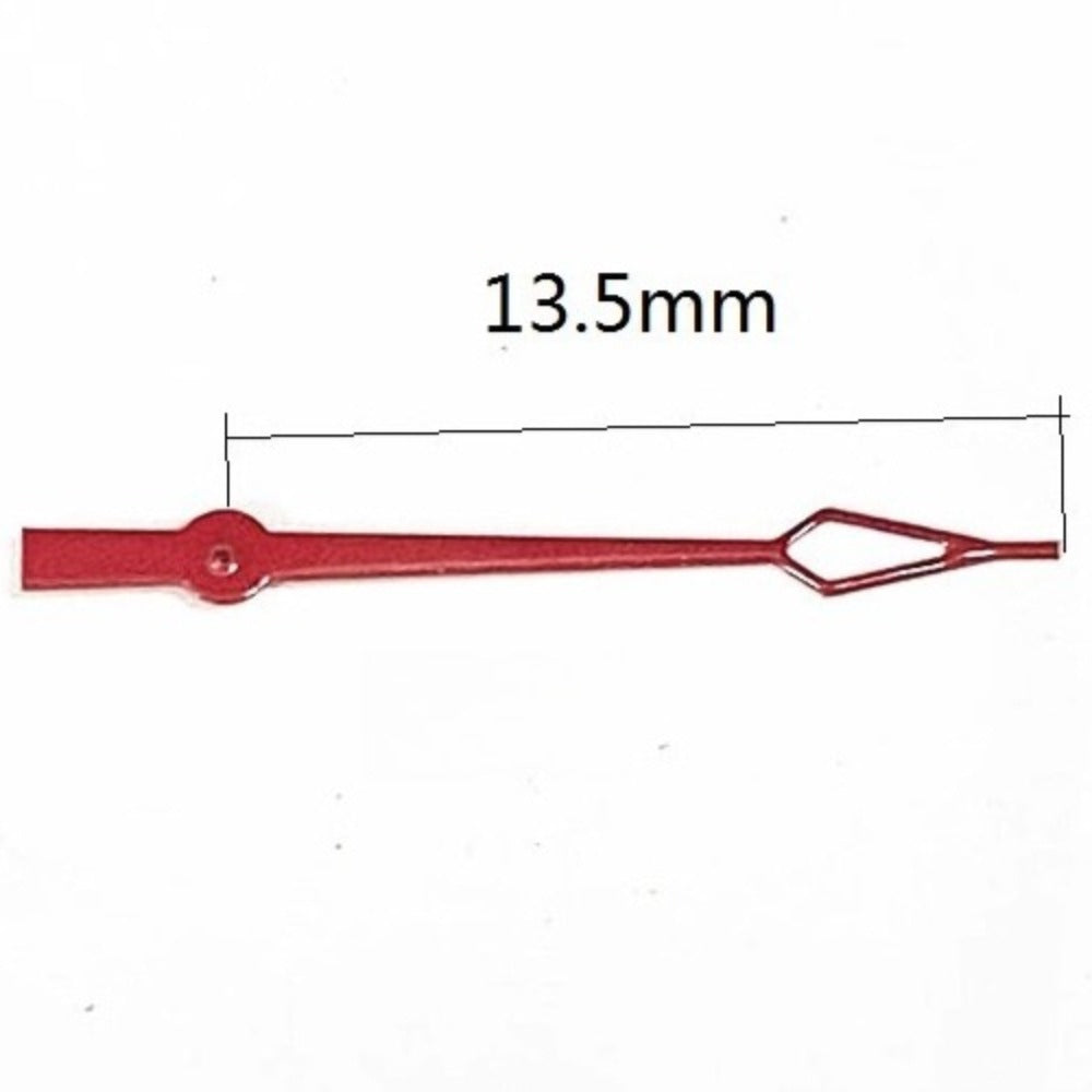 Set of 3 red 13.5mm second hands for Miyota FS00 FS01 FS10 watch movements, precise timing accessories.