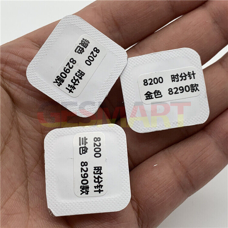 Green luminous three hands set for Miyota 8200 movement, enhancing watch visibility and style.