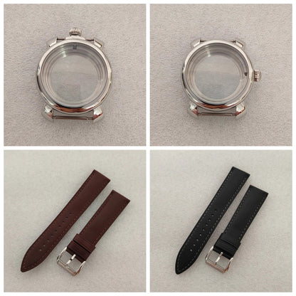 40MM Stainless Steel Silver Watch Case with Mineral Glass for NH35 NH36 Movement