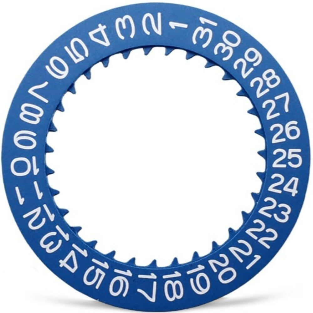 White Font Blue Date Disk Wheel Date Wheel for NH35 NH36 Movement Date At 3