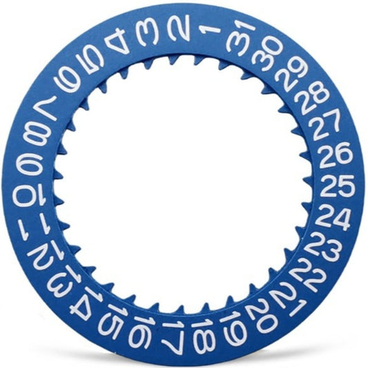 White Font Blue Date Disk Wheel Date Wheel for NH35 NH36 Movement Date At 3