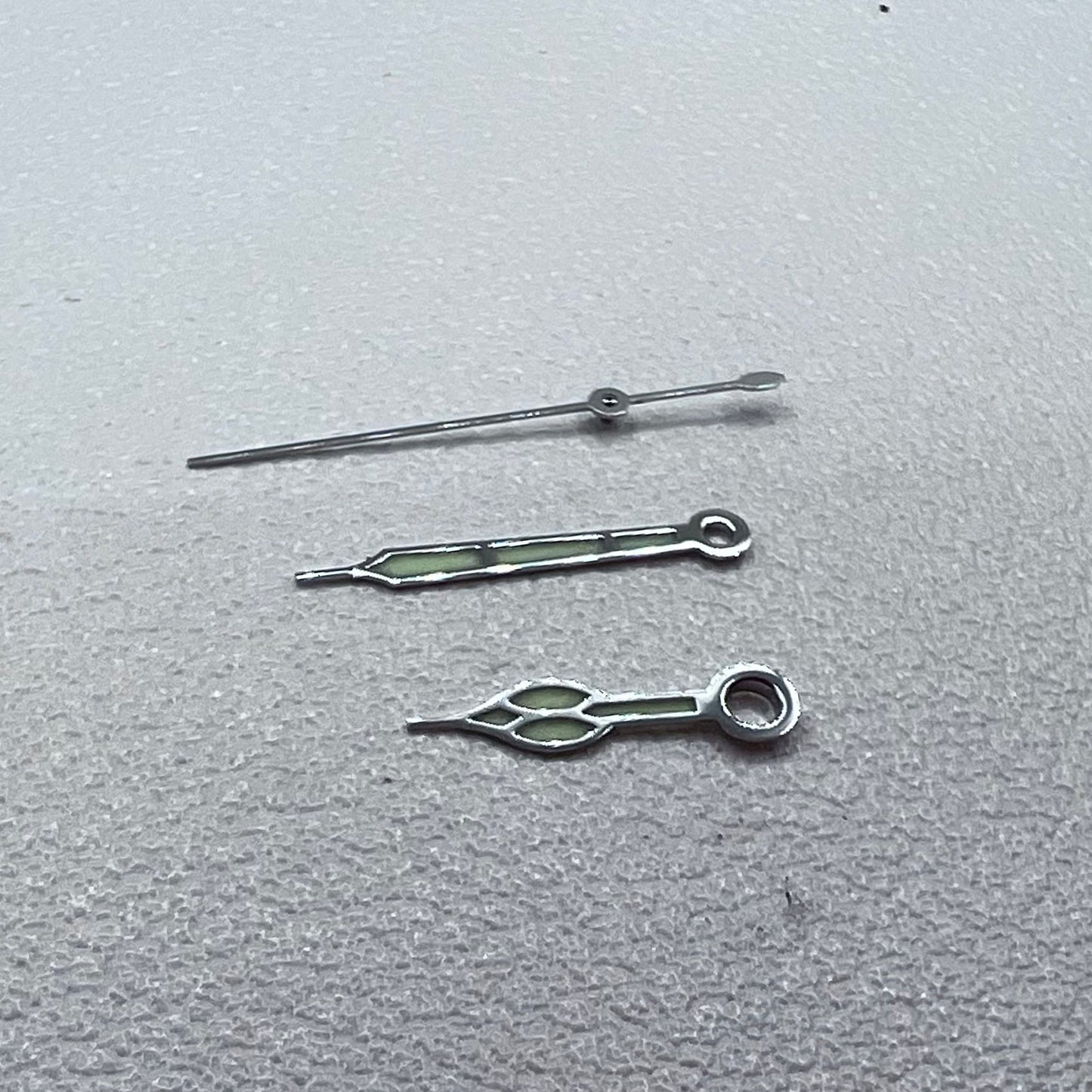 C3 Green Lume Silver Trim Vintage Watch Hands for NH34 NH35 NH36 NH38 NH39 NH70