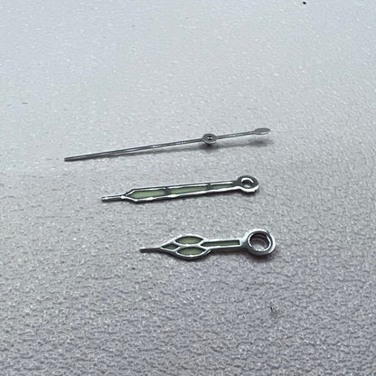 C3 Green Lume Silver Trim Vintage Watch Hands for NH34 NH35 NH36 NH38 NH39 NH70