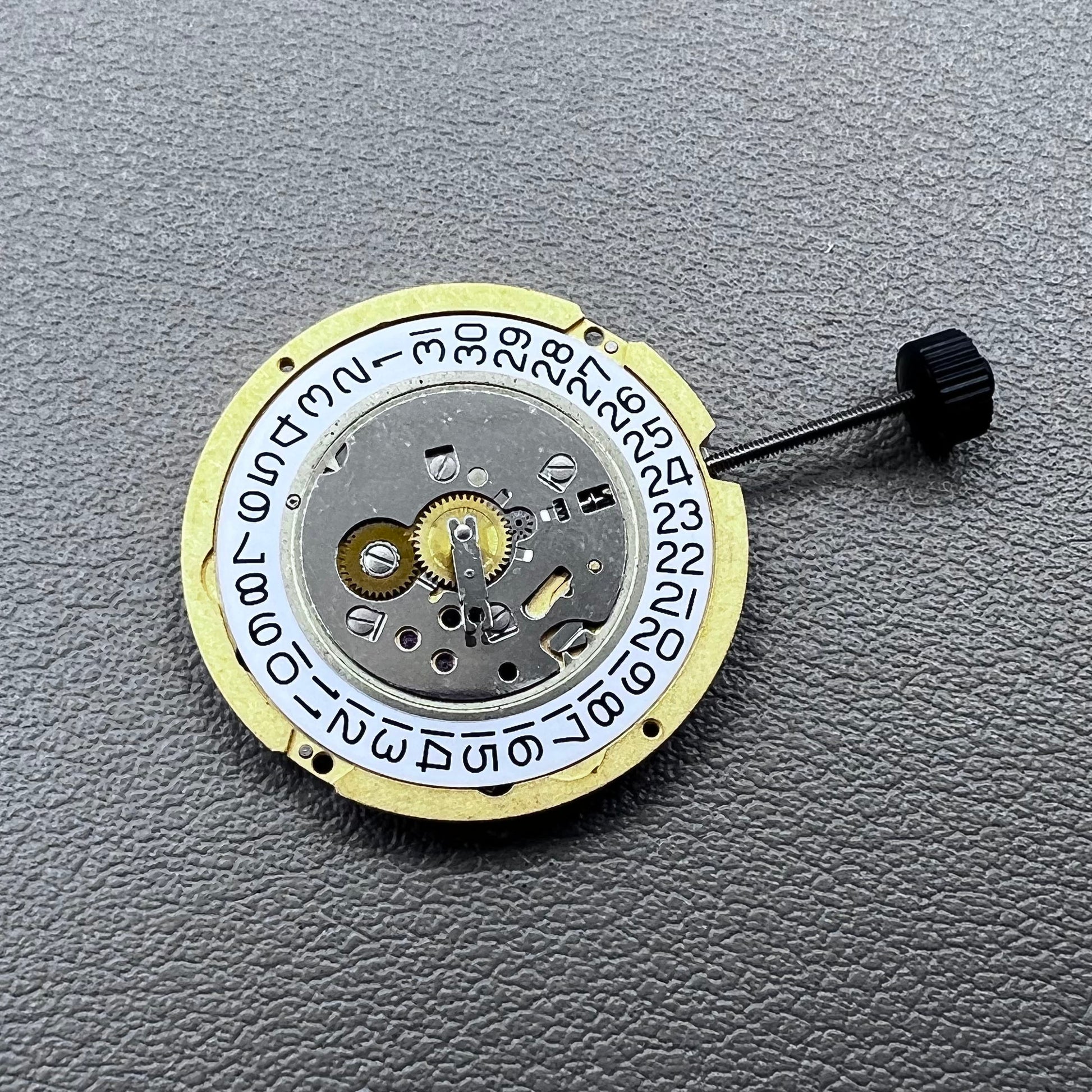 Swiss Ronda 1006 Slimtech quartz watch movement with date display at 3 o'clock, precision timekeeping