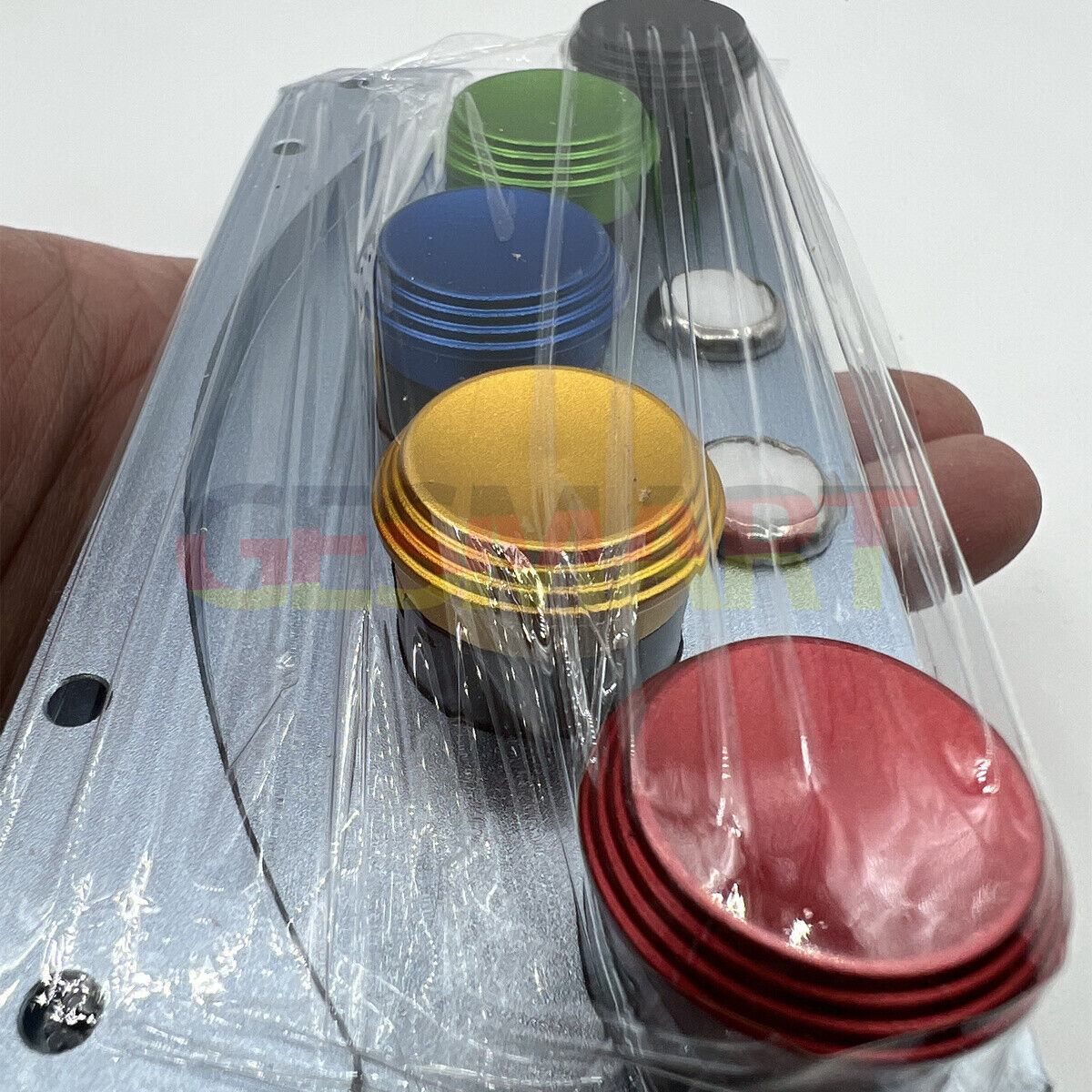 Support de gobelets à huile argentés en alliage moulé sous pression, 5 récipients avec stylo à huile, réparation de montres