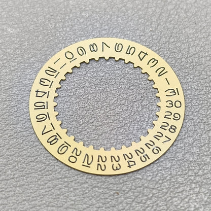 Golden Vintage Numberal Font Date Disk Wheel Date Wheel Fit for RLX3135 Movement