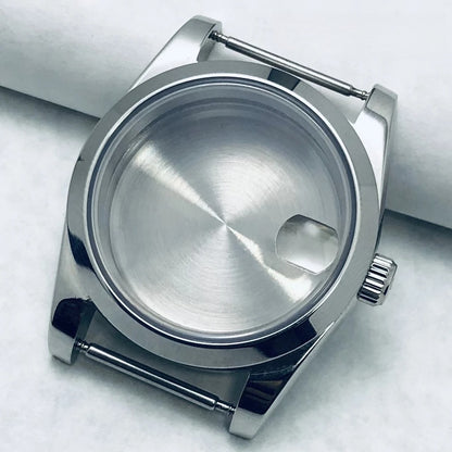 36/40mm S Crown Steel Sapphire Watch Case For NH34 NH35 NH36 ETA 2824 PT5000