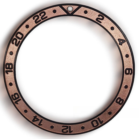 38X30.7Mm Pink Aluminum Watch Bezel Black Raised Font Watch Part