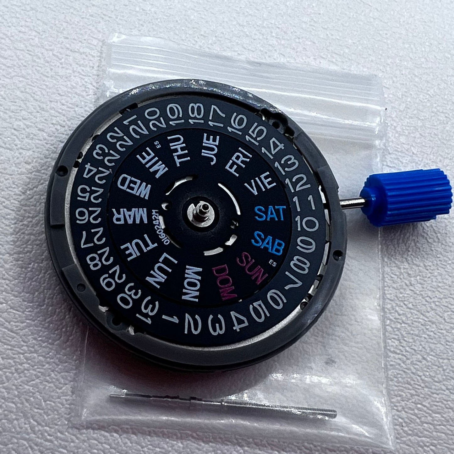 Seiko NH36 NH36A Movement Black Disk Week English font Crown@3.8