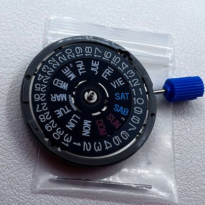 Seiko NH36 NH36A Movement Black Disk Week English font Crown@3.8