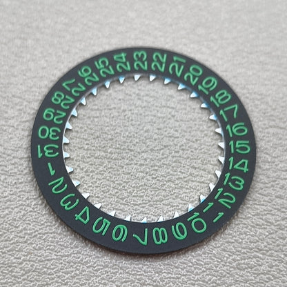 Replacement Black Background Green Character Disk Date Wheel for NH35 NH36