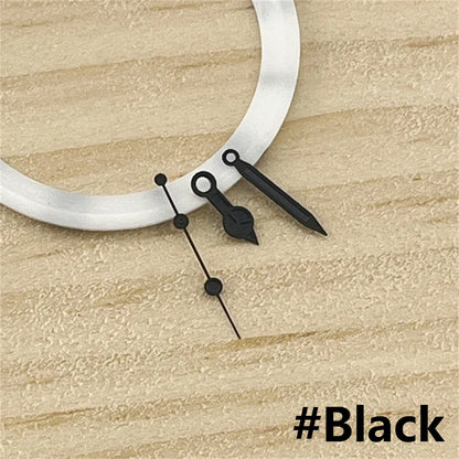 Black Watch Hands Colored Second Hand No Luminous Watch Hands for NH35 NH36