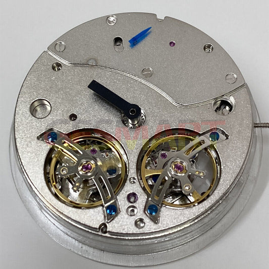 SHANGHAI Multifunktionales automatisches mechanisches Uhrwerk Doppelte bloße Balance@12