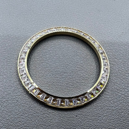 Daytona T-Shaped square golden watch bezel with inclined Moissanite for luxury style