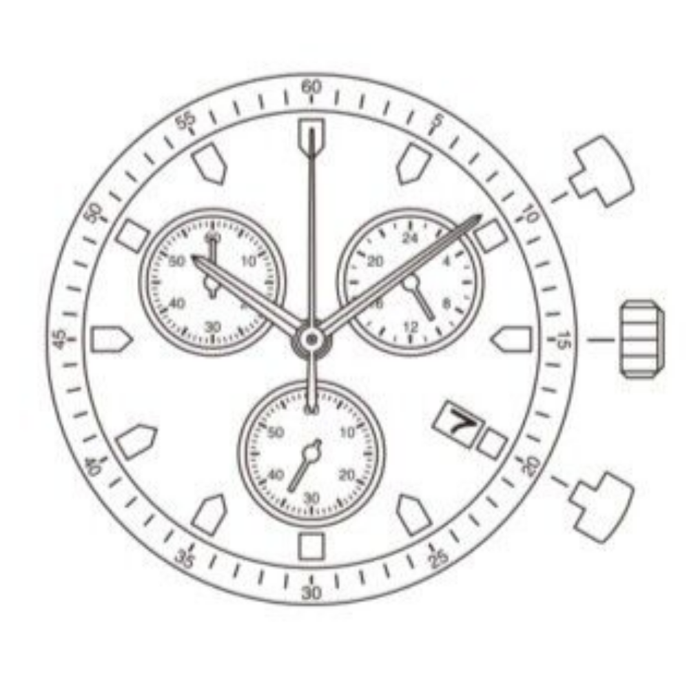 Miyota FS00 quartz watch movement replacement part for accurate watch repairs and maintenance.