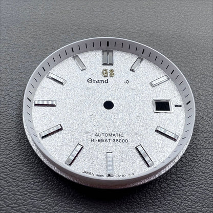 Silver Datejust 33mm Modified NO Lume Watch Dial for NH35 NH36 Movement