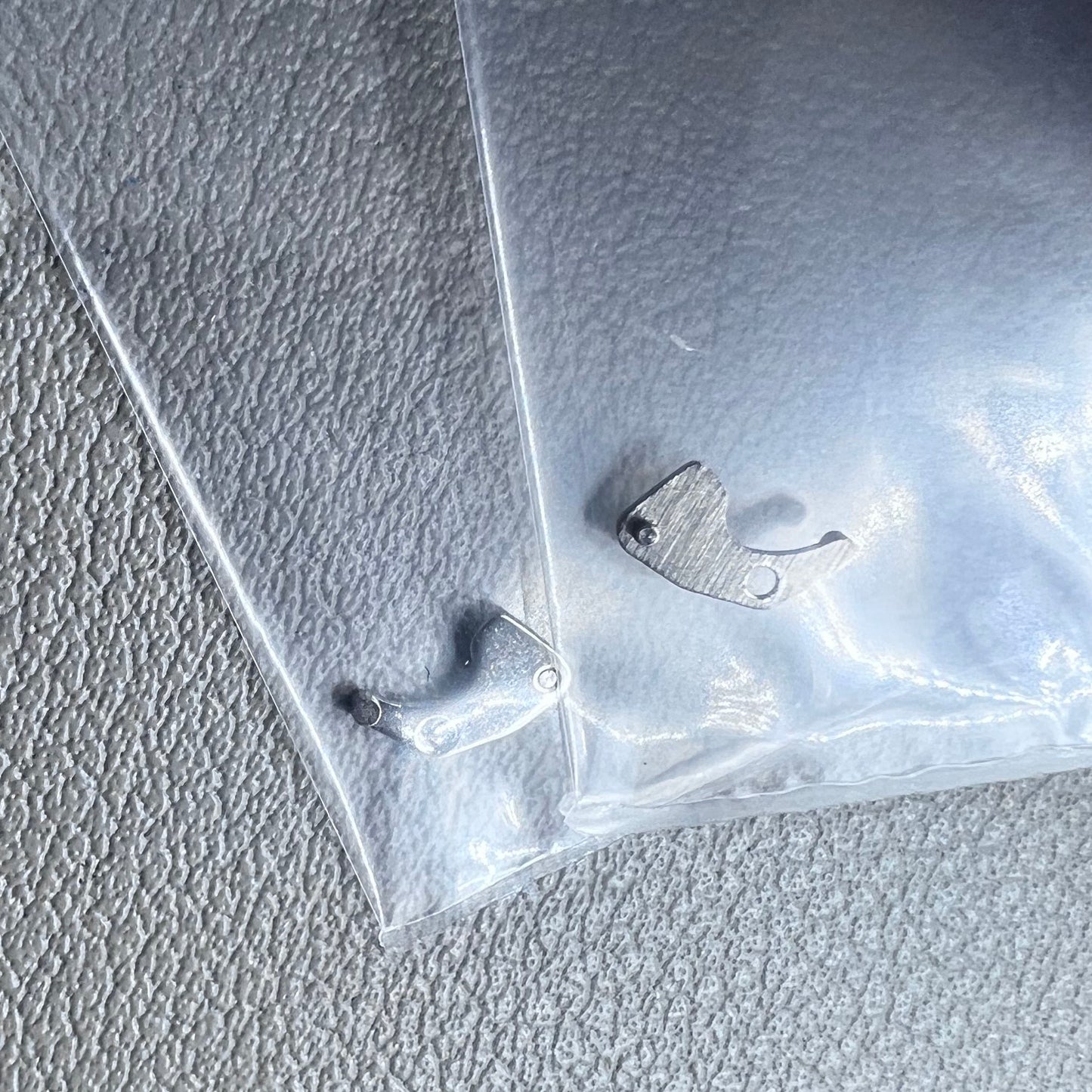 Silver setting lever replacements for ETA6497 ST3600 watch movement, 2-piece set.