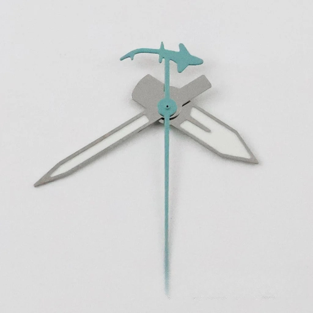 Shark Second Hand C3 Green Lume Watch Hands for NH34 NH35 NH36 NH38 NH70 NH72