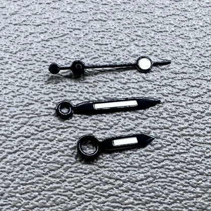 2 Sets Green Lume Black Painted Trim Hands Set for Miyota 2035 2115 2105 2305