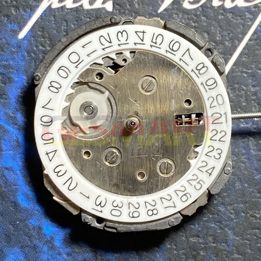 Japan Made 6EC1 quartz watch movement with date at 3 o'clock, ideal for precise watch repairs.