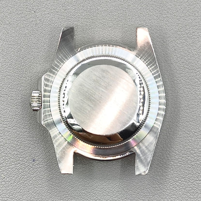 40mm Watch Case for NH35 NH36 Crystal Green Bezel Solid Bottom Sapphire Glass