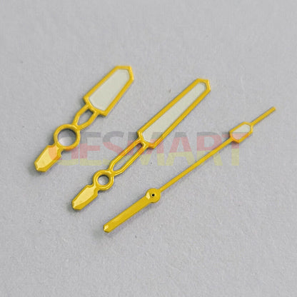 Fashion Candy green luminous watch hands with colored trim, perfect for NH35/NH36/4R/7S watch movements.