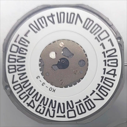 Japan Made Miyota 2453 quartz watch movement with large date display at 3 o'clock, precision timekeeping.