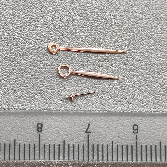 Polished Rose Golden Watch Hands for ST3600/ST3620/ETA6497/ETA6498 NO Lume