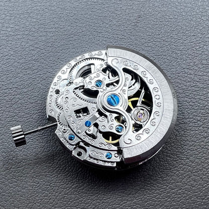 TY2807 Skeleton Silver Plated Automatic Mechanical Movement T16 Replacement