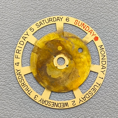 Generic Golden Date Disk+Week Disk Wheel for ETA 2834 2836 2846 Movement