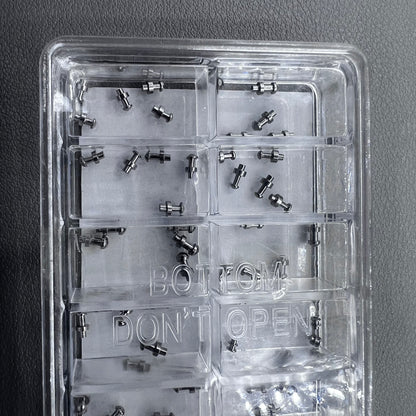 60PCS center locking pin mushroom head refills for clasp bottoms, perfect watch accessory replacement.