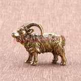 Solid Copper Little Goat Trinket Hand Carved Bronze Model Figurines