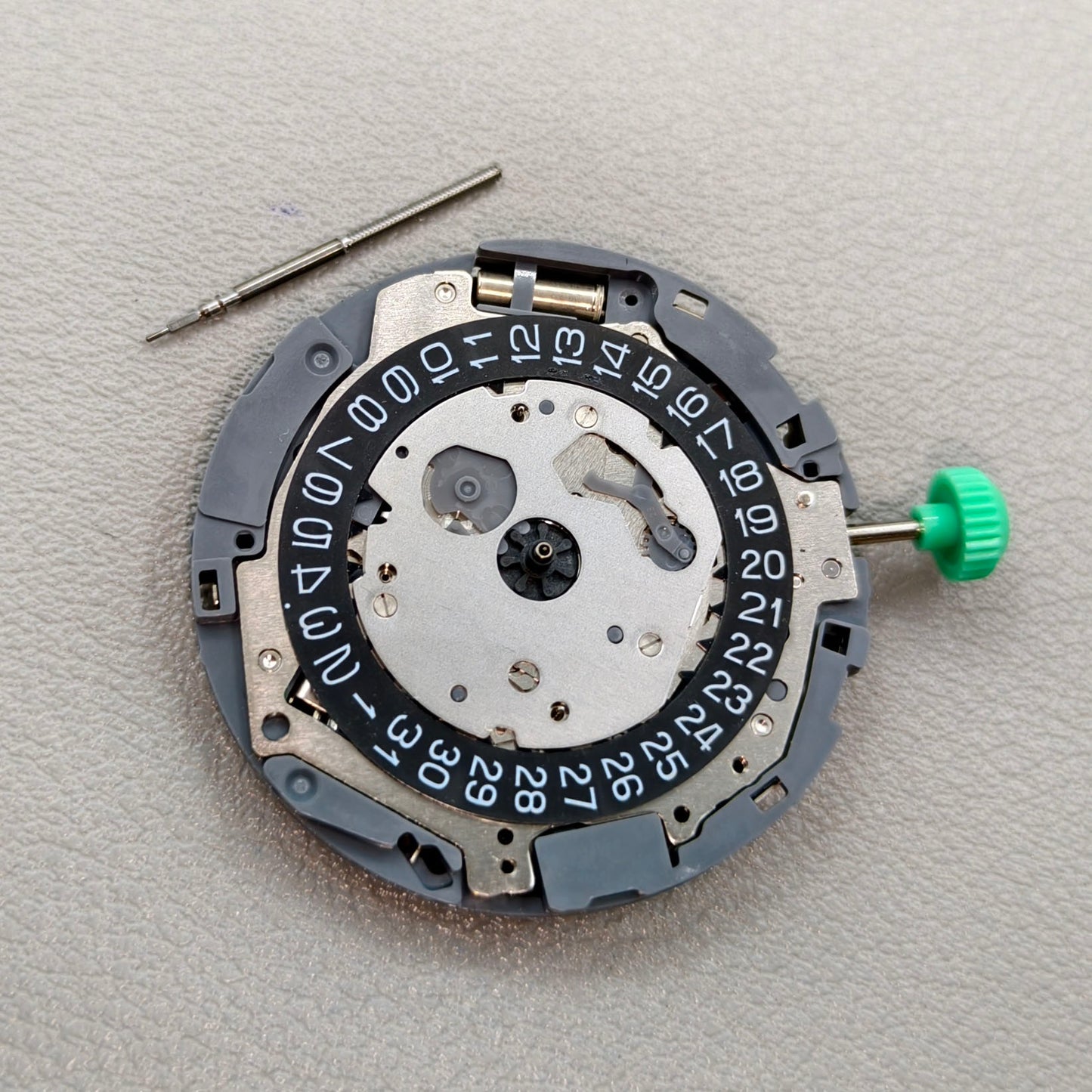 Japan Miyota OS11 0S11 Quartz Movement Black Disk Wheel Date@4