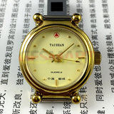 27mm China TAISHAN Manual Mechanical Lady Watch 19 Jews Golden Case Yellow Dial