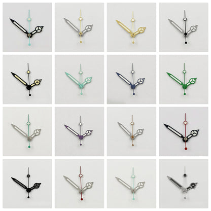 Ghost Hands Blue Green Red SUB Watch Hands Green Luminous for NH34/35 NH36 4R 7S