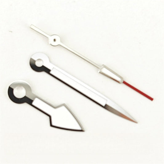 Aiguilles de montre peintes en blanc et vert fluo de 12,5 mm pour mouvement ETA2824 2836 PT5000