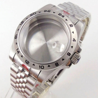39mm GMT Bezel Sapphire Watch Case Fit NH34/35/36 PT5000 Miyota 8215 2836 2813