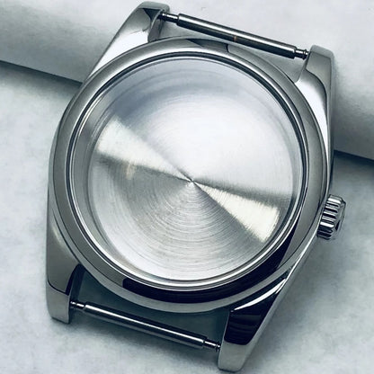 36/40mm Steel Watch Case Sapphire For NH34 NH35 NH36 ETA2824 PT5000 S Crown