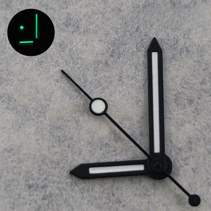 Silver/Black  Watch Hands For NH34 NH35 NH36 NH38 7S26 4R35 4R36 Green Luminous