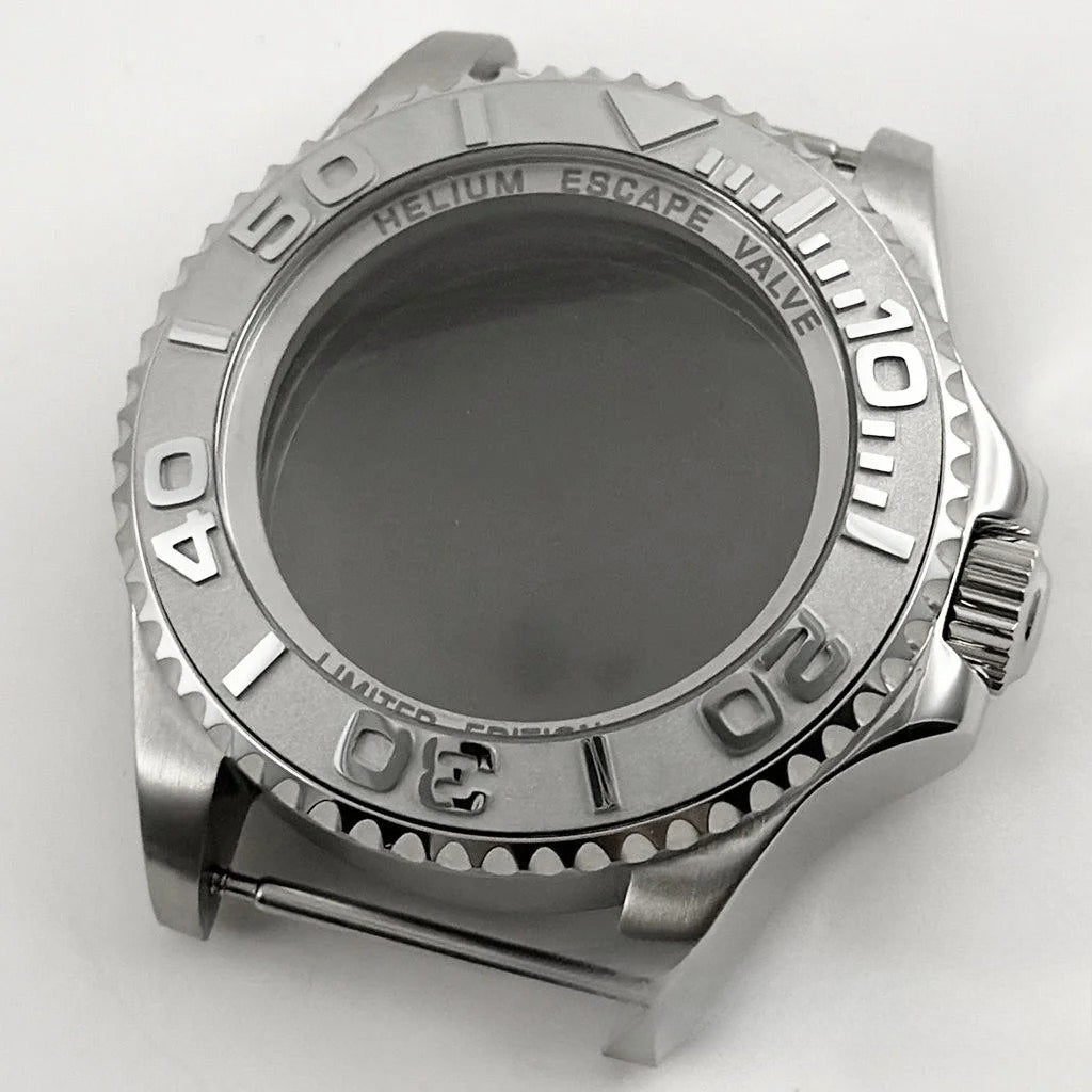44mm Watch Case for Deep SEA Style for NH34 NH35 NH36 Rotating Bezel Solid Back