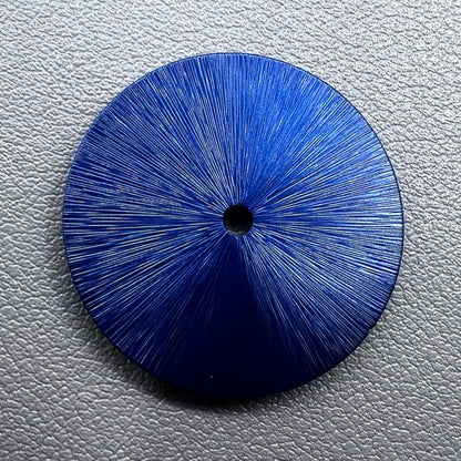 Dark blue 28.5mm watch dial with solar radiation pattern, fits China 2813 movement, stylish accessory.