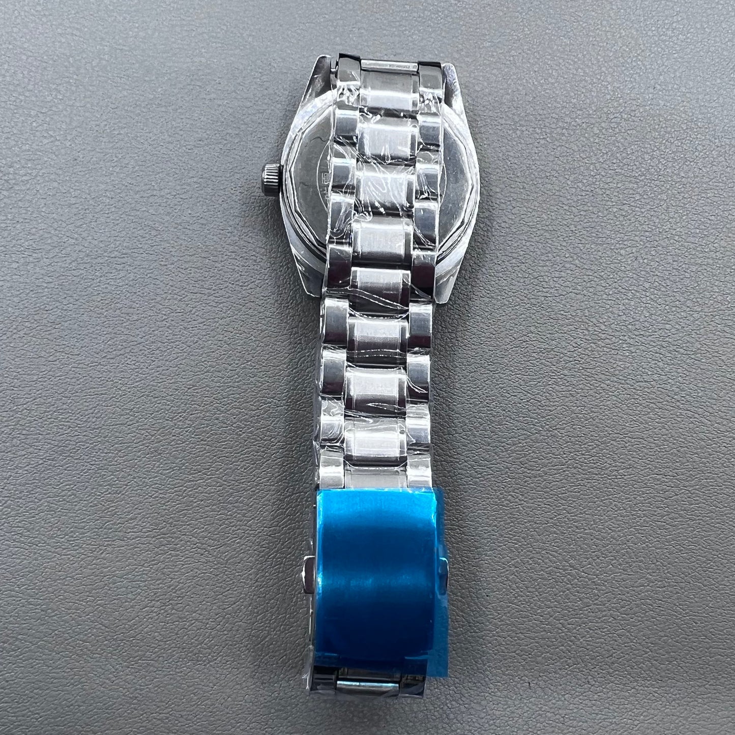 38mm DIAMOND Silver Band Manual Mechanical Watch 17 Jews White Dial Silver Case