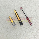 Arrow Shape Yellow Luminous Black Trim 3 Hands Watch Hands for NH35/NH36/4R/7S