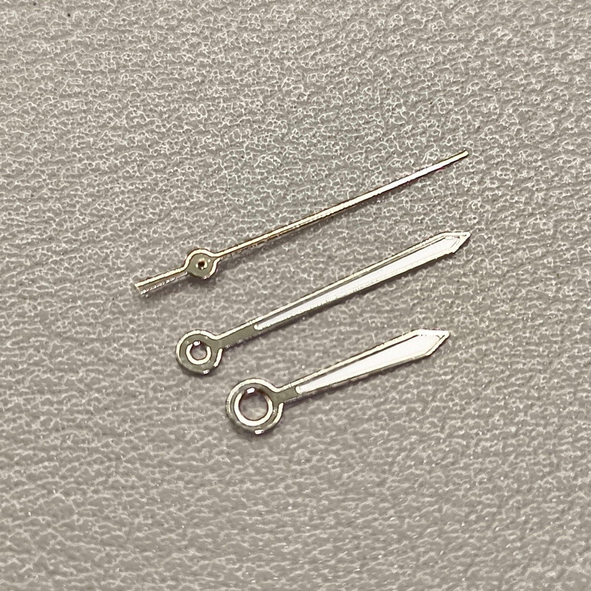 2 Sets/Pack Silver Trim Narrow Arrow Shape Watch Hands Set for Ronda 515 Movement