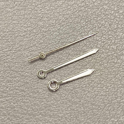 2 Sets/Pack Silver Trim Narrow Arrow Shape Watch Hands Set for Ronda 515 Movement
