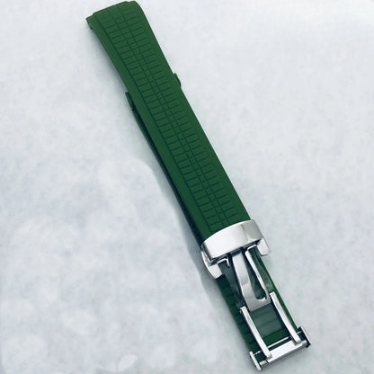 42mm Silver Watch Case Sapphire Glass Rubber Strap For NH35/34 NH36/38 NH70 NH72