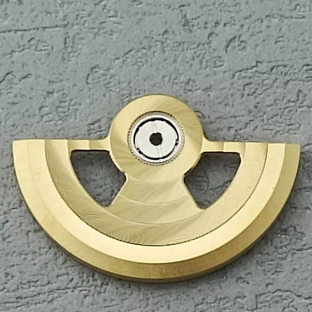 Golden circular pattern rotor oscillating weight for NH34 NH35 NH36 NH38 watch movement replacement.