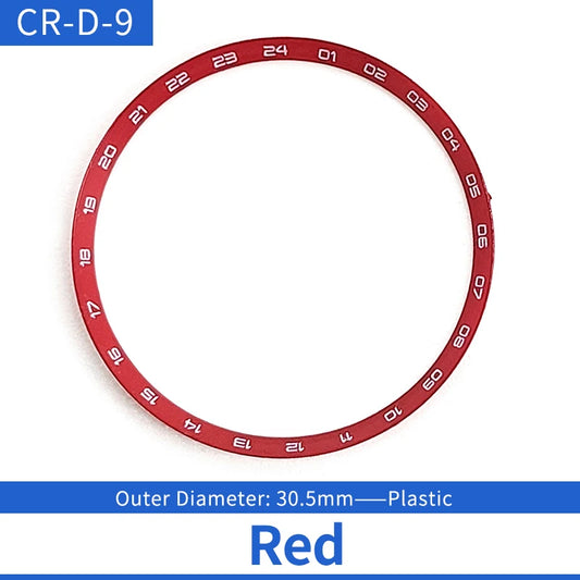 Modified Red Plastic Watch Chapter Ring Suitable For Skx007 NH35 NH36 Movement